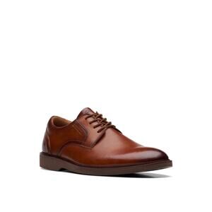 USED Clarks Mens Malwood Lace Leather Shoe, Tan Leather- Size 9